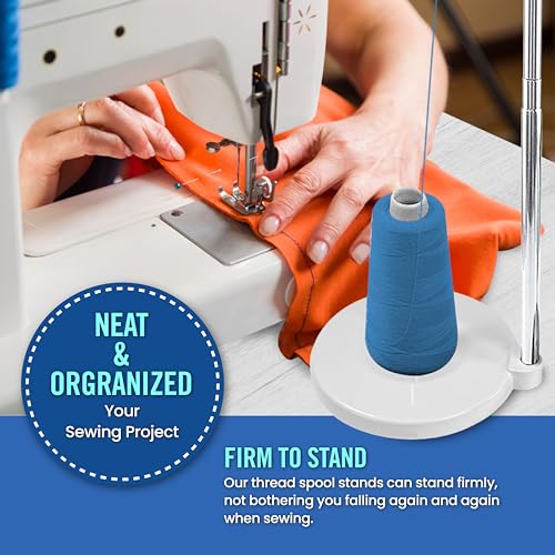 Adjustable Height Thread Holder Stand for Spools of Sewing Machine (White) - color: Adjustable White