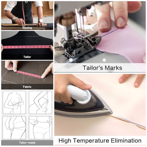 fabric markers for sewing, heat erasable pens for fabric sewing and quilting, 5 pens + 20 refills, embroidery fabric pen, disappearing ink pen for fabric, tailors marking, sewing supplies. - color: Sewing Fabric Marking Set 1