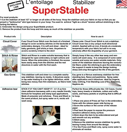 Superpunch No Show Mesh Stabilizer, 1.5 oz, White, 14.5 in x 100 yd - color: White, size: 14.5 inch x 100 yard roll