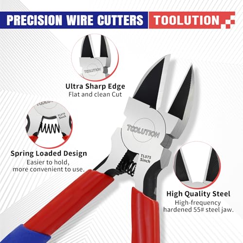 2 Pcs Wire Cutters and Needle Nose Pliers Set, 5 Inch