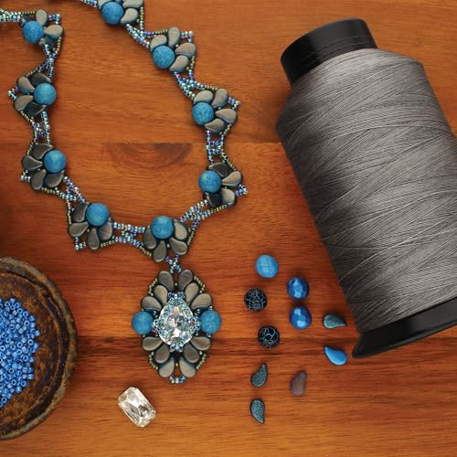 The Beadsmith Nymo Thread, Made of Nylon - color: Grey, size: Size B, 2505 Yards