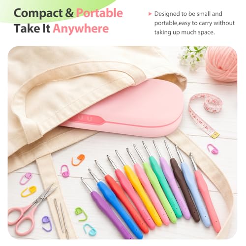 Coopay Crochet Hooks Set with Case,Crochet Hook Kit for Arthritic Hands - color: Crochet Hooks Set with Case
