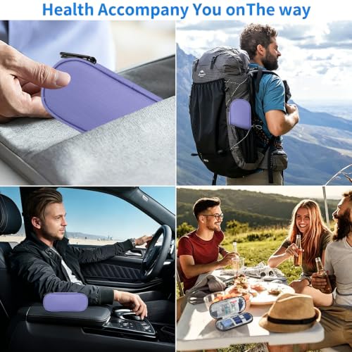 Insulin Pen Cooler Travel Case with 2 Reusable TSA Approved Ice Packs, Diabetic Medication Insulated Cooler Bag for Insulin Pens and Other Diabetic Supplies Storage Light Purple - color: Light Purple