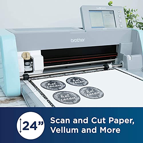 Brother ScanNCut DX Low Tack Adhesive Mat 2-Pack, 12" x 12" and 12" x 24", for Thin and Delicate Materials - style: 12" x 12" & 12" x 24" Low Tack