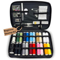Vellostar Beginner Sewing Kit for Adults and Kids, 22 Threads, Travel Case - color: Beginner Black