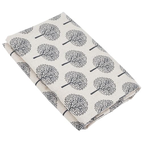 1.09 Yards 62.21 Inch Tree Linen Fabric Black Trees Soft Breathable Upholstery Linens Lightweight Quilting Cloth Fabrics for Sewing Making Garment Accessories Chair Sofa DIY Craft Supply - size: 1580MM, style: Tree