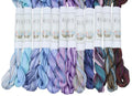 KCS Big skeins of 25 Meters Size 25 Color Variegated Cross Stitch Stranded Threads,12 skeins,07 - color: 12skeins07, size: 12 skeins