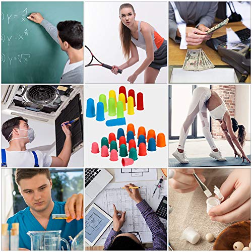 32 Pcs Rubber Finger Pads Tips, Silicone Hot Finger Protectors