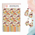 Mushroom Clay Transfer Paper - 6 Pcs, Transfer Paper for Polymer Clay, Spring pattern Polymer Clay Transfer Sheet for Jewelry Making (Water-soluble Transfer Papers) TPUS-1481