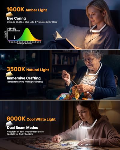 Reading Light with Storage Case, Dimmable Book Light for Reading - color: White Light with Storage Case