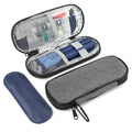 Insulin Pen Cooler Travel Case with 2 Reusable TSA Approved Ice Packs, Diabetic Medication Insulated Cooler Bag for Insulin Pens and Other Diabetic Supplies Storage Grey - color: Grey