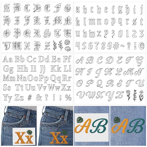 Letter Alphabet Embroidery Patterns, Water Soluble Stick and Stitch Paper - style: Letter976