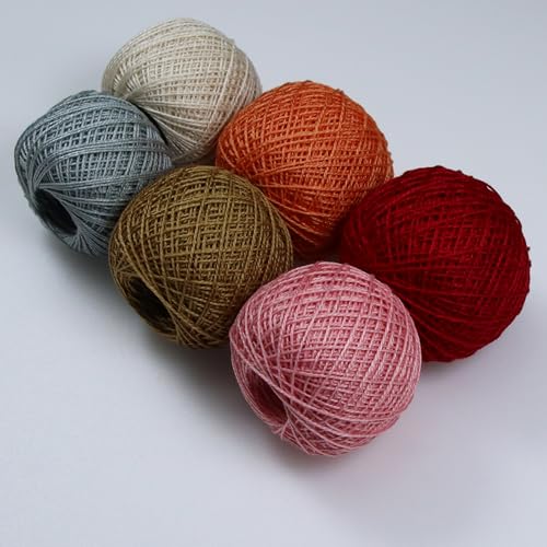 KCS Mercerized Pearl Cotton Thread Size 8 Crochet Needlework Embroidery Threads Ball (6, 14) - color: 14