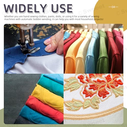 Swpeet 10Pcs 1000 Yards Rainbow Colors All Purpose Threads Assortment Kit, Handy Polyester Sewing Threads Embroidery Thread, Hand Sewing Needle Threaders Set for Crafters Lovers - 10 Colors - color: Colour Styles