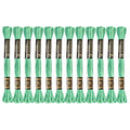 12 Skeins Embroidery Floss, Colorful Embroidery Floss 6 Strands Polyester Variegated Gradient Cross Stitch Thread for Sewing DIY Crafts, Gradient Green - color: Gradient Green