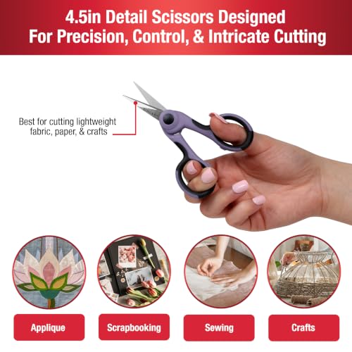 SINGER ProSeries™ Fabric & Detail Sewing Scissors Set, Lilac, 2 Count