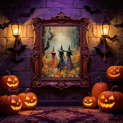 Witch Stamped Cross Stitch Kit for Adults Printed Dimensions Stitching Kit - color: J181-01