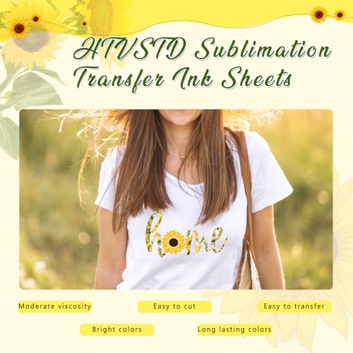 HTVSTD Yellow Sunflower Sublimation Transfer Ink Paper 10 Sheets 12 * 10in - color: Sunflower-10