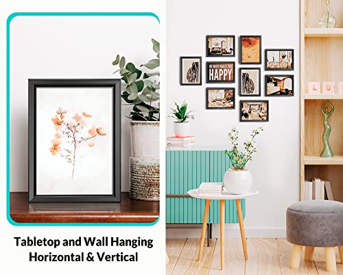 LaVie Home 4x6 Picture Frames (12 Pack, Black) Simple Designed Photo Frame with High Definition Glass for Wall Mount & Table Top Display, Set of 12 Classic Collection - color: Black, size: 4x6