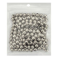 (R) Platinum Smooth Round Metal Beads 8 mm 200 Pcs - color: Platium 200 Pcs 8mm