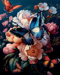 Butterfly Flower Stamped Cross Stitch Kits Flower Cross Stitch Patterns,Dimensions Cross Stitch Kits Embroidery Kit Arts and Crafts for Beginners 15.7x11.8 inches - color: T003