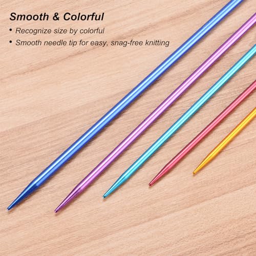 uxcell 5Pcs Knitting Needles 2.75mm (US Size 2) Aluminum Alloy Double Pointed Knitting Needle 7.87 Inches Length Metal Weaving Tool for Handmade Projects DIY Knitting, Green - color: Green, size: 2.75mm