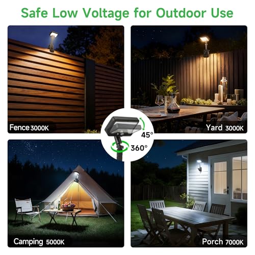 Clip On Solar Motion Lights Outdoor, 600LM, 4 Pack, Black - color: Clip-On, size: 4-Pcs