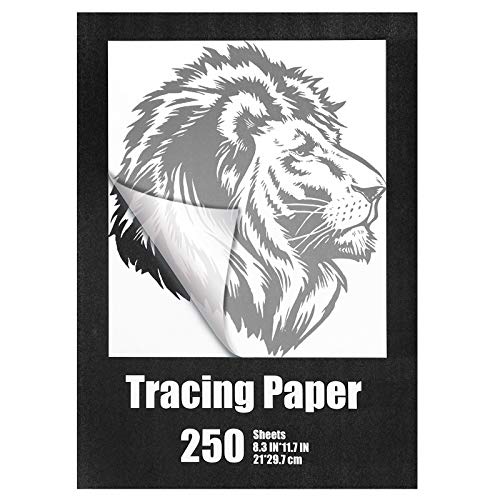 Tenare 250 Sheets Tracing Paper Translucent Drawing,White,8.3 x 11.7 Inch - size: 8.3 x 11.7 Inch