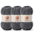 Chenille Blanket Yarn for Crocheting Size 5 Bulky Yarn 3 Dark Gray - color: 3 Dark Gray