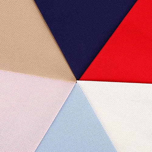 Aida Cloth 14 Count Multi Colored Cross Stitch Fabric 12×18inch (6color)