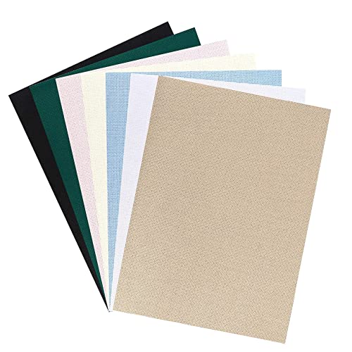 Aida Cloth 14 Count Cross Stitch Fabric Multi Colored 12×18inch