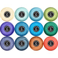 Double Mercerized Egyptian Long Staple Cotton Pearl Thread Ball 10 Grams Rainbow Color 12 Colors per Box for Crochet Hardanger Kniting Hand Sewing,Cool Muted LavenderPalette - color: Cool Muted Lavender Palette