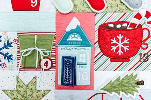 Kimberbell Embellishment Cup of Cheer Kit (46 Pcs): Includes Ribbon, Seasonal Buttons, Sound Box, Felt, Bells, Lace Zippers, Variety of Colors, Pair with Machine Embroidery Design