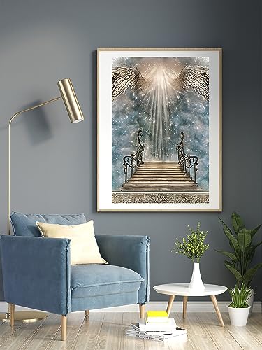 Moohue 14CT Stamped Cross Stitch Kits for Adults Beginners Angel WingsCounted Cross Stitch Kits for Adults Advanced (Angel's Wings) - color: Angel's Wings
