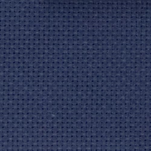 KCS 12" x 59" (30cmx 149cm) 18 Count Cotton Aida Cloth Cross Stitch Fabric (Navy Blue) - color: Navy Blue