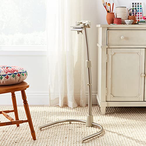 Daylight Company Stitchsmart Stand, Adjustable Embroidery Hoop Stand, Rotated Cross Stitch Stand, Hoop Holder, Hands Free Needlework Stand for Art Craft Sewing Projects,White - color: Stitchsmart Stand 2