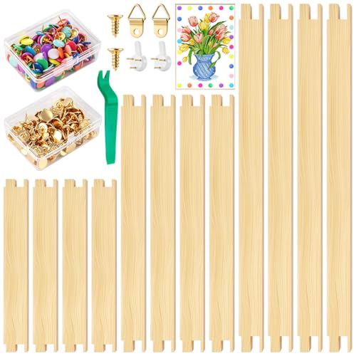 12 Pcs Needlepoint Stretcher Bars 3 Sizes for Needlework - color: 12pcs-l