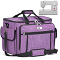 CAB55 Sewing Machine Case - Carrying Bag with Removable Padding, Tote for Machine and Accessories - color: Purple