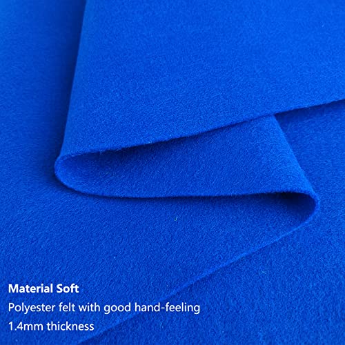 Jtnohx Color Felt Sheets 1 Square Yard Craft Felt Fabric Blue 1.4mm - color: Blue