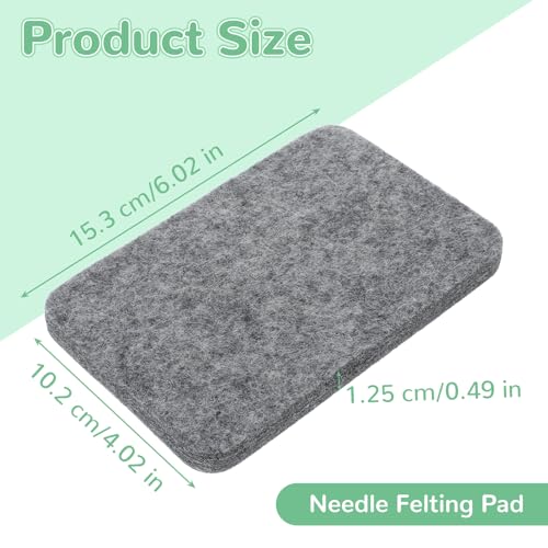 Aeaocvo Needle Felting Pad, 4×6 in Needle Felting Mat, Gray Sponge Pad for Any Wool Felt Supplies - size: 4×6 inch