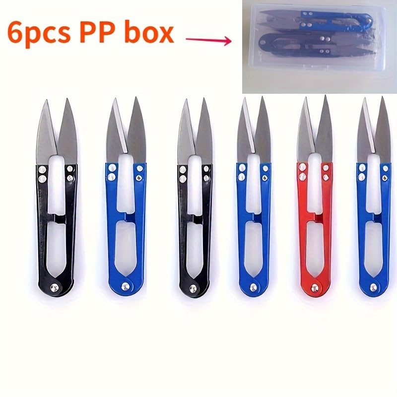 6 Pcs Sewing Scissors shears, 4 Inch Yarn Snips, High-Carbon Steel Thread Snippers, Sewing Snips Thread Cutter Scissors