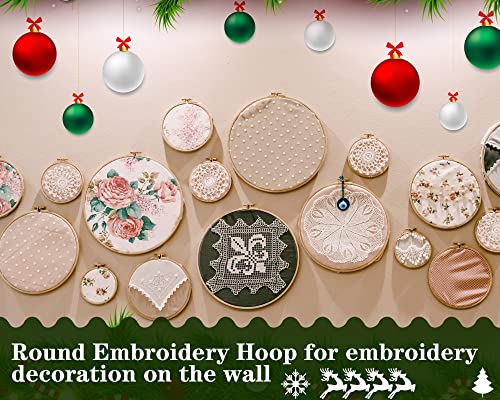 Sawysine 48 Pcs Embroidery Hoop Bulk Tiny Wooden for Cross ,3 Inch