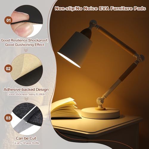 PATIKIL 12 Inch Diameter Lamp Base Felt 3Pack 2mm Thick Foam Adhesive Non-Slip EVA Protection Pad Mat for Lamp Furniture DIY Craft, Black - size: 12 Inch