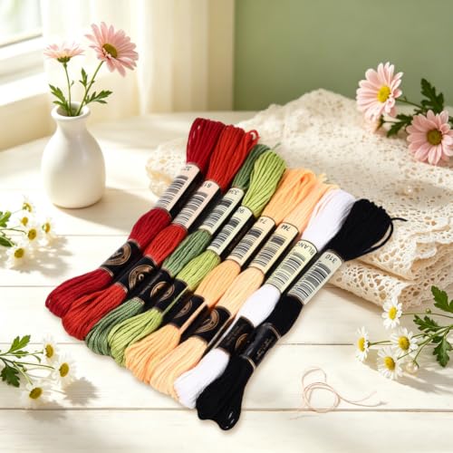 8 Skeins 70 Yards Christmas Embroidery Floss for Hand Sewing - color: Christmas Color, size: 70 Yards