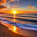 niurenmaoyi Stamped Cross Stitch Kits for Beginners,Counted Embroidery Craft Kits for Adults,Needlepoint Kits for Adults,Sunset Landscape Beach Wall Art 13.8X13.8In - color: Cross Stitch Kits0227-04