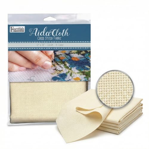Cross Stitch Fabric Aida Cloth 14 Count Cream 12X18 Inch Cotton Even Weave