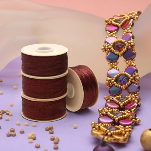 The Beadsmith Nymo Thread, Made of Nylon - size: Size D, 64 Yards, style: Burgundy