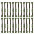 HARFINGTON 24 Skeins Embroidery Floss 8m Each Egyptian Long Fiber Cotton Cross Stitch Thread 26S/2x6 for Embroidery Projects Bracelet, Dark Green - color: Dark Green