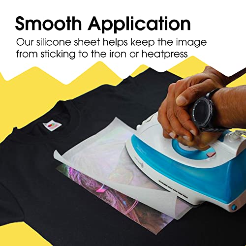 PPD 10 Sheets 8.5x11" Iron-on Heat Transfer Paper Dark Fabrics Inkjet - size: 8.5 x 11, style: Silicon (10 Sheets)