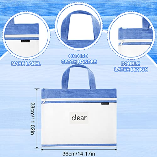 Zhehao 6 Pcs Project Bags for Quilting, Book Pouch Bags 14 x 11 Inch